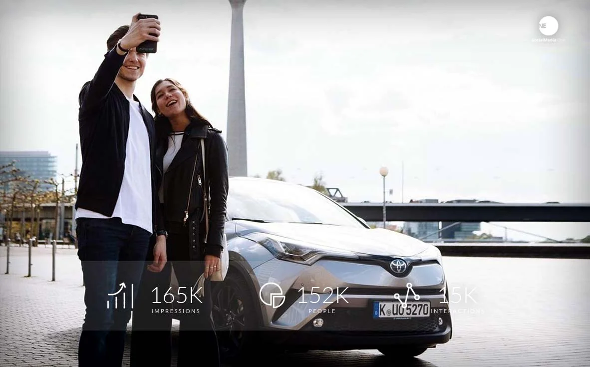Toyota — Essai influenceur : 165K impressions, visuel de campagne